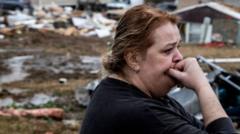 Tornadoes and dust storms leave at least 34 dead in southern US