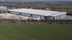 Drone view of 'mega-shed monstrosity'