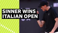Sinner completes 'Golden Masters' with win in Rome