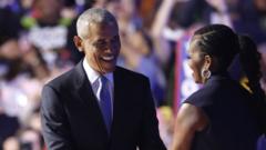 Obamas mock Trump over 'black jobs' and crowd sizes