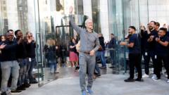 Apple chief executive Tim Cook has moved into billionaire status.