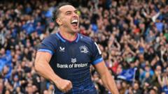 Champions Cup semi-final: Lowe hat-trick as Leinster dominate Northampton