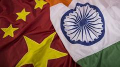 Bendera China dan India