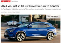 Bài phê bình Vinfast VF8 trên báo motortrend.com