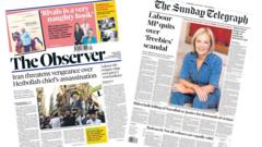 The Papers: Labour MP resigns over gifts row and Iran warns Israel over assassination