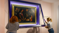 Painting hidden in attic for years back on display