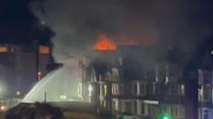 Fire breaks out at derelict hotel