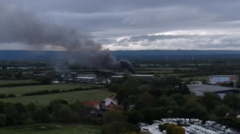 Industrial unit evacuated after large fire