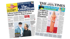 The Papers: Original 'Labour leadership rivals circle' and 'Golden boys' on Baftas red carpet