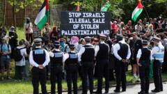 Police arrest 14 after protest outside synagogue