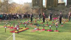 Silence falls for Armistice Day commemorations