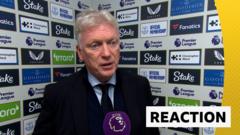 Moyes disappointed after letting two-goal lead slip