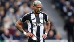 Joelinton unlikely to play again this season – Howe