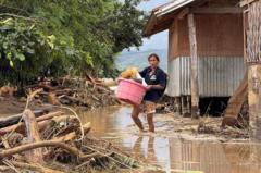 Six dead after second typhoon in a week hits the Philippines