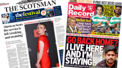 Scotland's papers: Fire service 'creaking and straining' and cone attack victim defiant