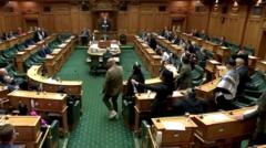 Moment MP leads haka to disrupt New Zealand parliament