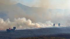 Wildfire tackled in Pentland Hills with 'high risk' warning in place