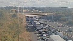 M1 motorway closed near Loughborough after crash