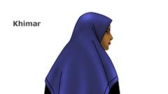 Woman wearing a Khimar