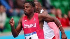 Azu misses out on 100m medal