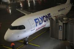  FlyOne Armenia’nın Şubat ayında Ermenistan'dan Türkiye'ye üç yıl aradan sonra gerçekleşen ilk uçuşundan bir kare