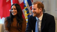 The Duchess and Duke of Sussex at Canada House on 7 January 2020