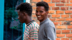 People at the UN-run Gashora site in Rwanda 2019