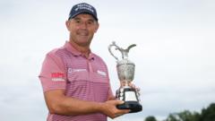 Harrington wins Senior Open to join exclusive club