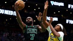 Brown stars as Boston Celtics end losing run against Indiana