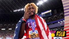 USA's Lyles storms to world 200m gold as GB's Hughes finishes fifth