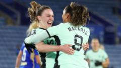 WSL: Chelsea put four past Leicester to go top - reaction