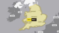 Winds up to 70mph may reach north Cornwall's coast