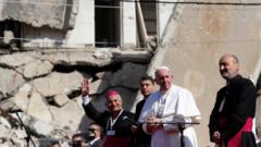 Pope Francis on Church Square in Mosul, Iraq, 7 March