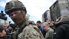 우크라이나를 방문한 안토니우 구테흐스 UN 사무총장