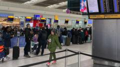 Heathrow cancels flights as winds disrupt festive travel