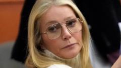 Gwyneth Paltrow looks on before leaving the courtroom where she is accused in a lawsuit of crashing into a skier during a 2016 family ski vacation, leaving him with brain damage and four broken ribs, In Park City, Utah, March 21, 2023