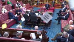 Watch: Protesters disrupt the House of Lords