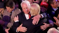 Robert and Donald Trump embrace following the 2016 election