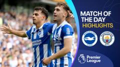 Brighton score late winner to shock Man City