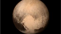 Pluto as shown by the New Horizons probe inn 2015