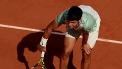 Djokovic beats ailing Alcaraz to book final with Ruud
