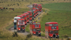 Routemaster buses taking visitors to 'ghost village'