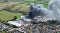 Paint spraying workshop fire mostly extinguished