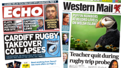 Cardiff rugby takeover collapses and puffin numbers at record