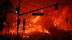 'Run for your lives!' LA residents abandon cars to flee wildfire on foot