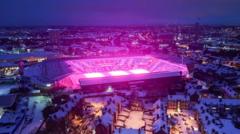 Weekly sports quiz: Which football club's stadium turned the sky pink?