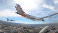 Watch: Inside RAF Typhoon during flypast