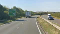 Pedestrian dies in crash involving articulated lorry