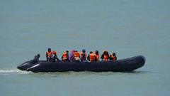 Migrants arrive by boat in Farage's constituency