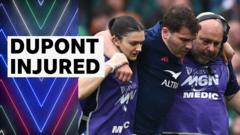 France captain Dupont goes off injured in first half